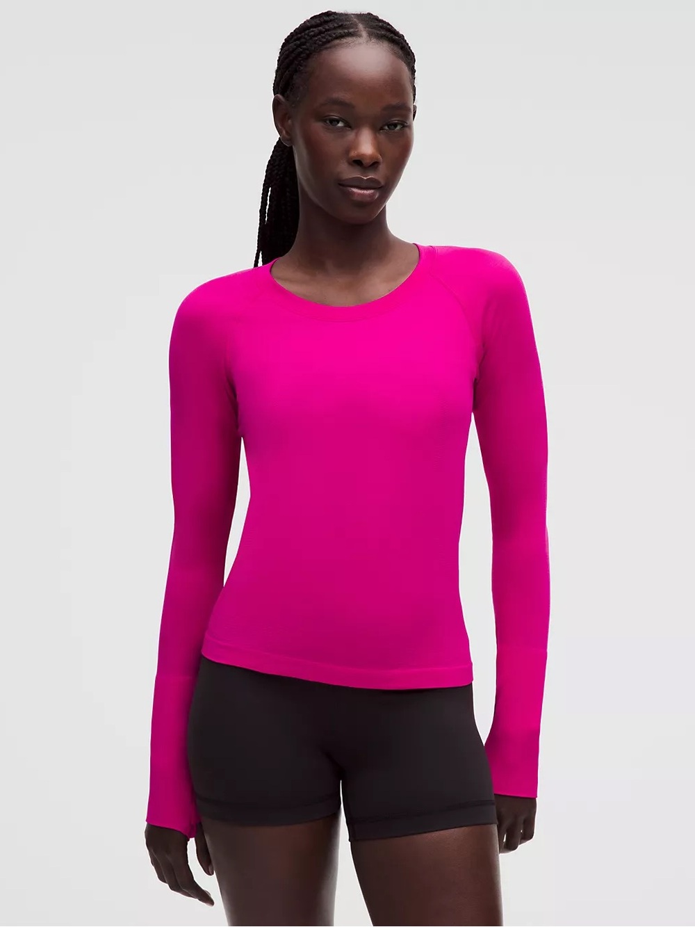 Lululemon Swiftly Tech Long-Sleeve Shirt 2.0 Race Length Pink Flare Size 12 NWT